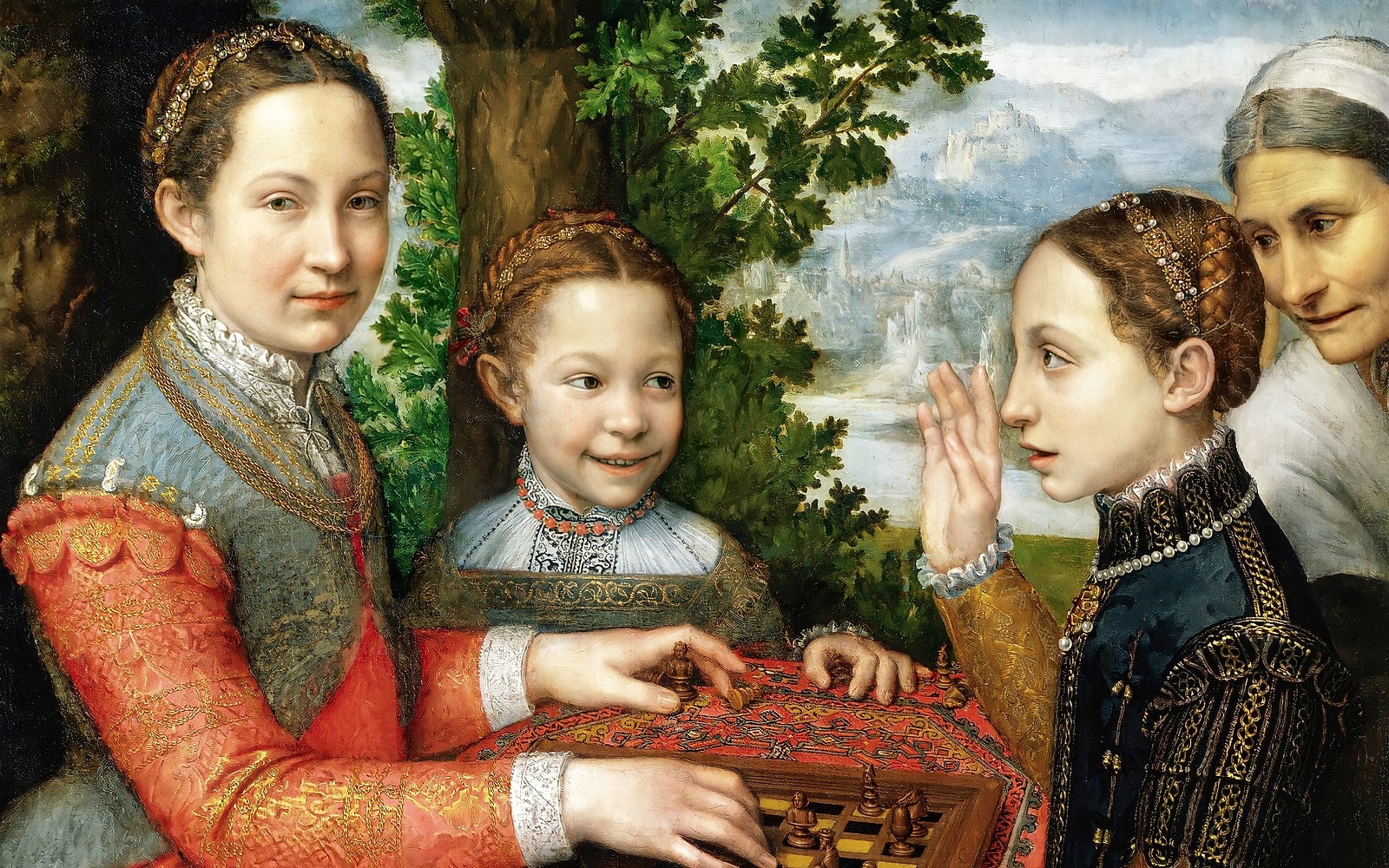 Sofonisba Anguissola: Partia šachu (1555)